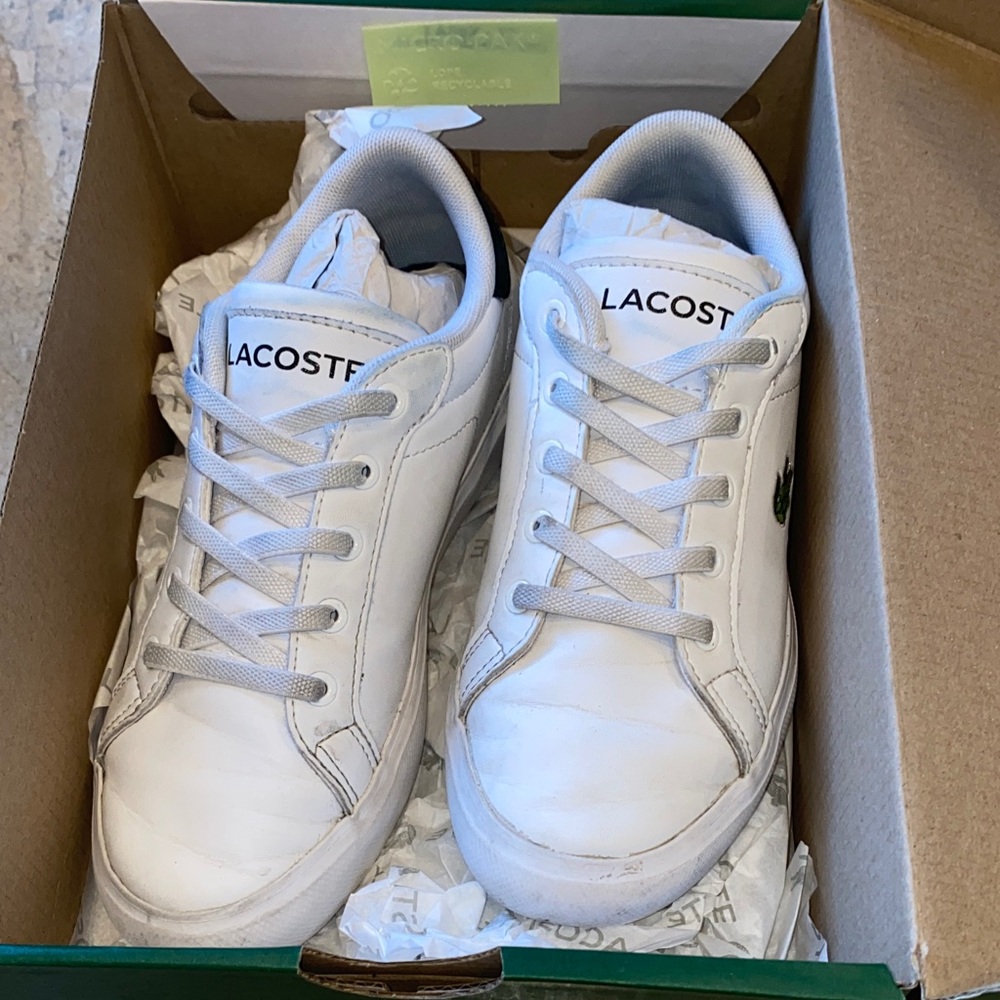 Lacoste Classic White Tennis Shoes